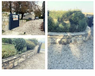 Réfection d'un muret en pierre