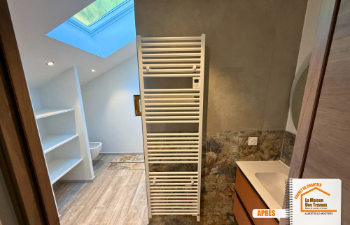 aménagement grenier Queige, extension sous les toits, rénovation complète 80m2, artisan confiance Savoie, La Maison des Travaux Moûtiers