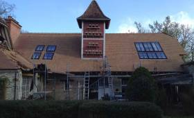 Toiture neuve façade principale.