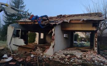 Travaux de démolition d’une maison