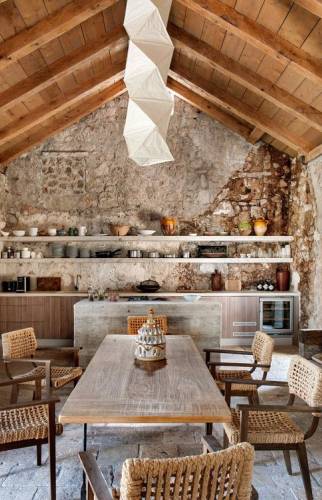 cuisine rénovée dans le style rustique