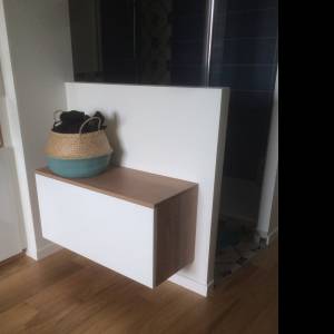 Création d'un dressing en tête de lit dans un appartement Lyonnais - Agathe Fonvielle - La Maison Des Architectes