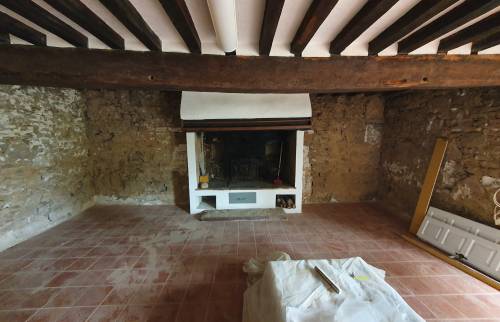 Cheminée ancienne avant rénovation à Bruz