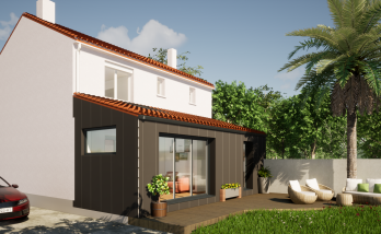 Création d'une extension à Saint-Sébastien-sur-Loire - Vue extérieur nouvelle pièce