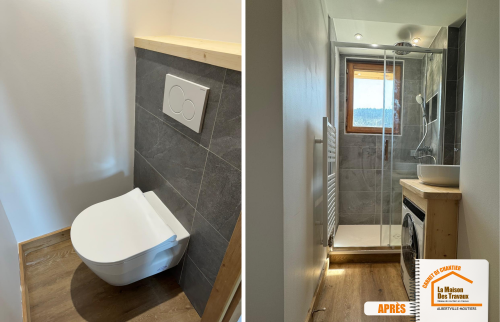Rénovation appartement Crest-Voland, installation cuisine moderne, optimisation petits espaces