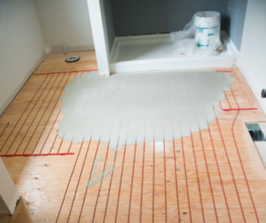 Plancher chauffant salle de bain Thonon les bains