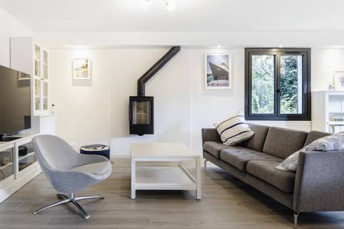 poêle à bois moderne 