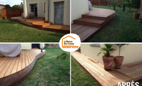 La Maison des Travaux Pays de Gex, création terrasse Léaz, terrasse bois sur mesure, aménagement extérieur Pays de Gex, artisan terrasse pays de gex