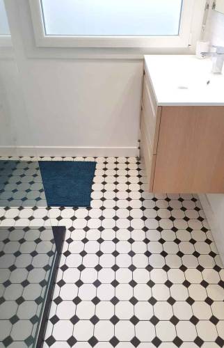 Rénovation salle d'eau - Meaux - pose carrelage