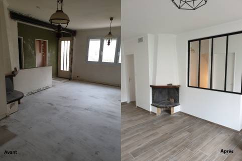Avant/Après rénovation maison Lecelles