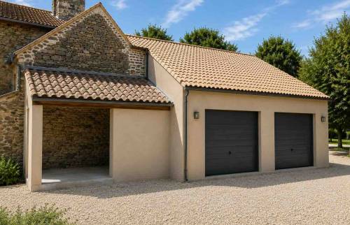Construction de garages dans l'ouest lyonnais Travaux terminés