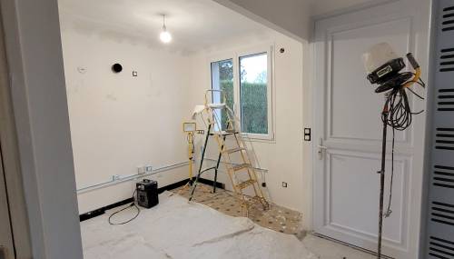 La cuisine pendant les travaux