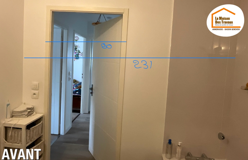 La Maison des Travaux Annemasse, courtier en travaux, rénovation salle de bains, Saint-Julien-en-Genevois, douche à l’italienne