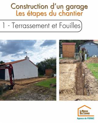 Construction de garage avec travaux de terrassement - Pornic 44210