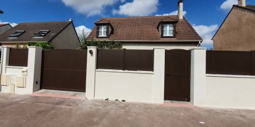 Rénovation extérieure avec nouveau portail, portillon et clôture - Brie-Comte-Robert 77170