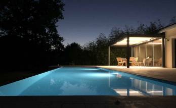 Eclairage de piscine et pergola