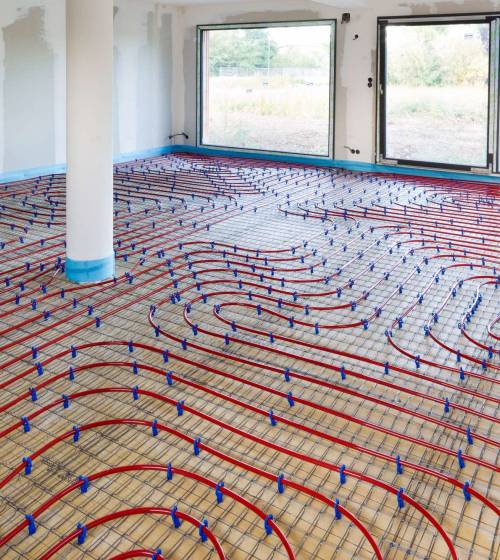 pose de plancher chauffant