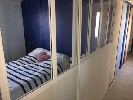 Création d'une chambre avec verrière intérieure en alu blanc - Noirmoutier 85