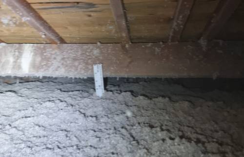 Ouate de cellulose projetée