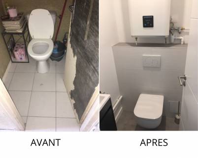 Travaux de rénovation de WC et sanitaires dans un appartement à Nantes 44