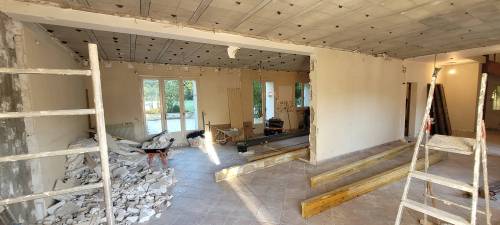 Travaux d'ouverture de mur porteur en cours - Bombon 77720