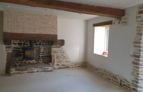 Joint de pierre de la cheminée