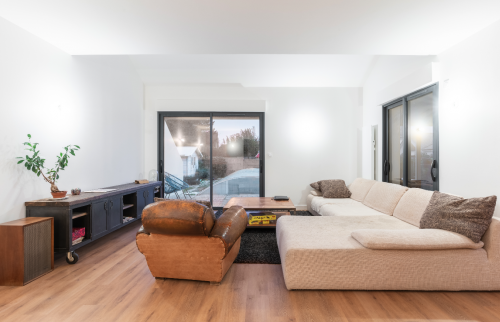 Rénovation de maison à Saint-Sébastien-sur-Loire - salon séjour