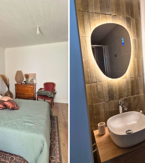 suite invités Gex, rénovation chambre d’amis, salle d’eau maison Pays de Gex, rénovation appartement Gex, aménagement intérieur