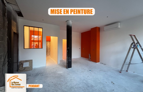 isolation thermique, cloisonnement placo, peinture intérieure, rénovation bureaux, espace professionnell