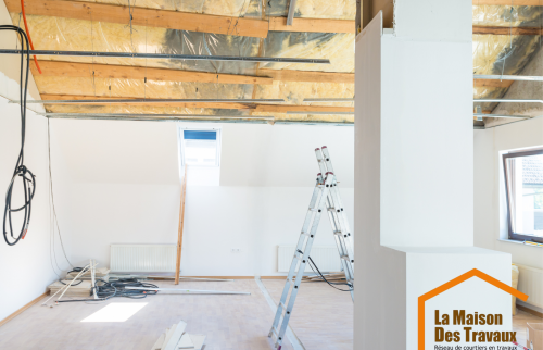 PENDANT Création des lignes électriques plafond pour l'implantation de la cuisine