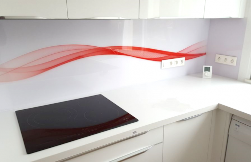 Crédence en verre avec motif décoratif