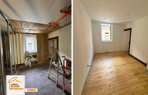 La Maison des Travaux Albertville, rénovation appartement Albertville, rénovation chambre Albertville, redistribution espace Albertville, courtier en travaux Albertville