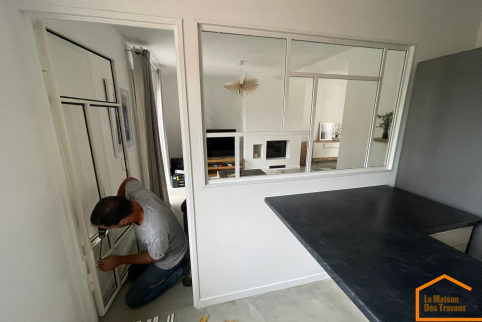 installation d'une verrière