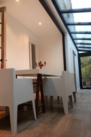 Agrandissement avec toiture vitrée