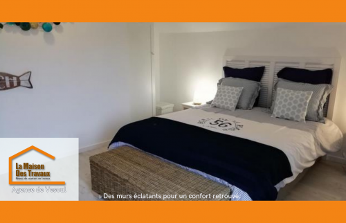 Rénovation élégante et lumineuse d’une chambre grâce à des artisans de confiance.