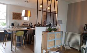 rénovation d'une cuisine avec pose d'une verrière