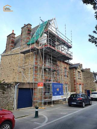 Rénovation d’une charpente et de la couverture d’une maison classée à Cancale