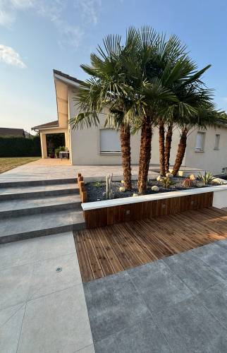 Création de terrasse en béton à Vienne