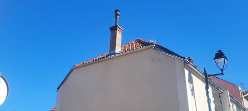 Souche de cheminée après travaux de rénovation de toiture zinguerie - Brie-Comte-Robert 77170