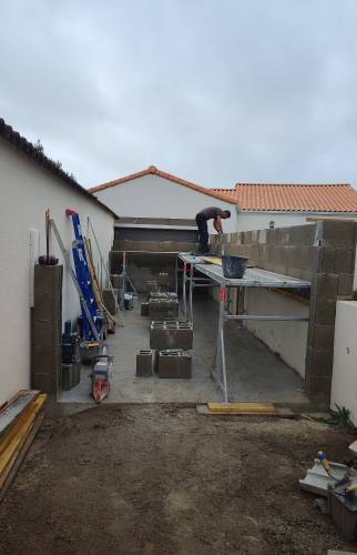  travaux dans garage aux sables d'olonne