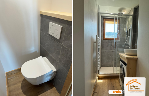 Rénovation appartement Crest-Voland, installation cuisine moderne, optimisation petits espaces