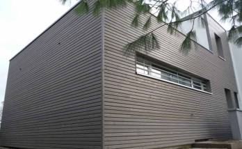 Bardage bois à claire voie à Landser