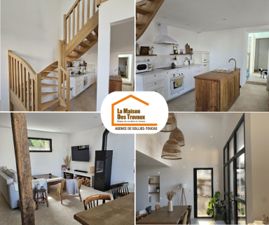 Transformation de grange en maison avec aménagement de l'espace de vie - Solliès-Toucas 83210
