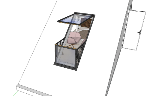 Modélisation 3D d'un vélux balcon