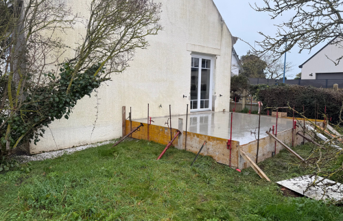 Création d'une dalle pour la terrasse