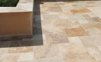 APRES Pose du travertin en Opus 3