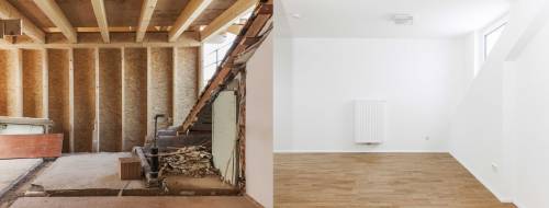 Aménagement intérieur d'une surélévation de maison AVANT-APRES - Lannoy 59390