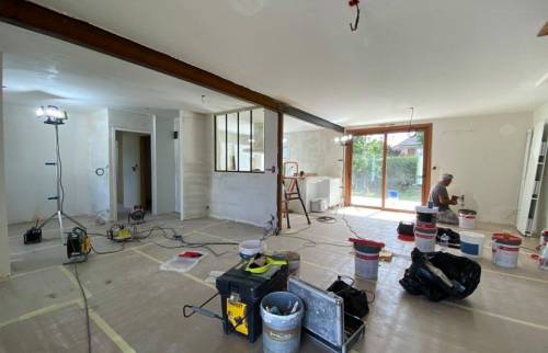 Pendant travaux : pose de 2 IPN rénovation maison Amiens
