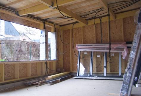 Contruction de l'ossature bois et de la charpente