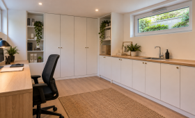 Aménagement d’un sous-sol en bureau indépendant de 28 m² à Chambray-lès-Tours (37170)